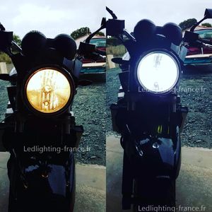 Ampoule LED H4 Phare pour Moto et Scooter - Lumière Blanche 6000K, 40W,  800LM